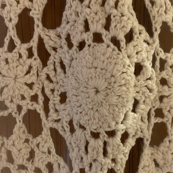 Eternal sunshine creations like free people linen cotton crochet tank size small - Picture 4 of 5